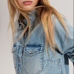 H&M Faded Blue Denim Shirt